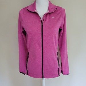 Nike Dri-Fit Pink Black Zip Up Size Medium